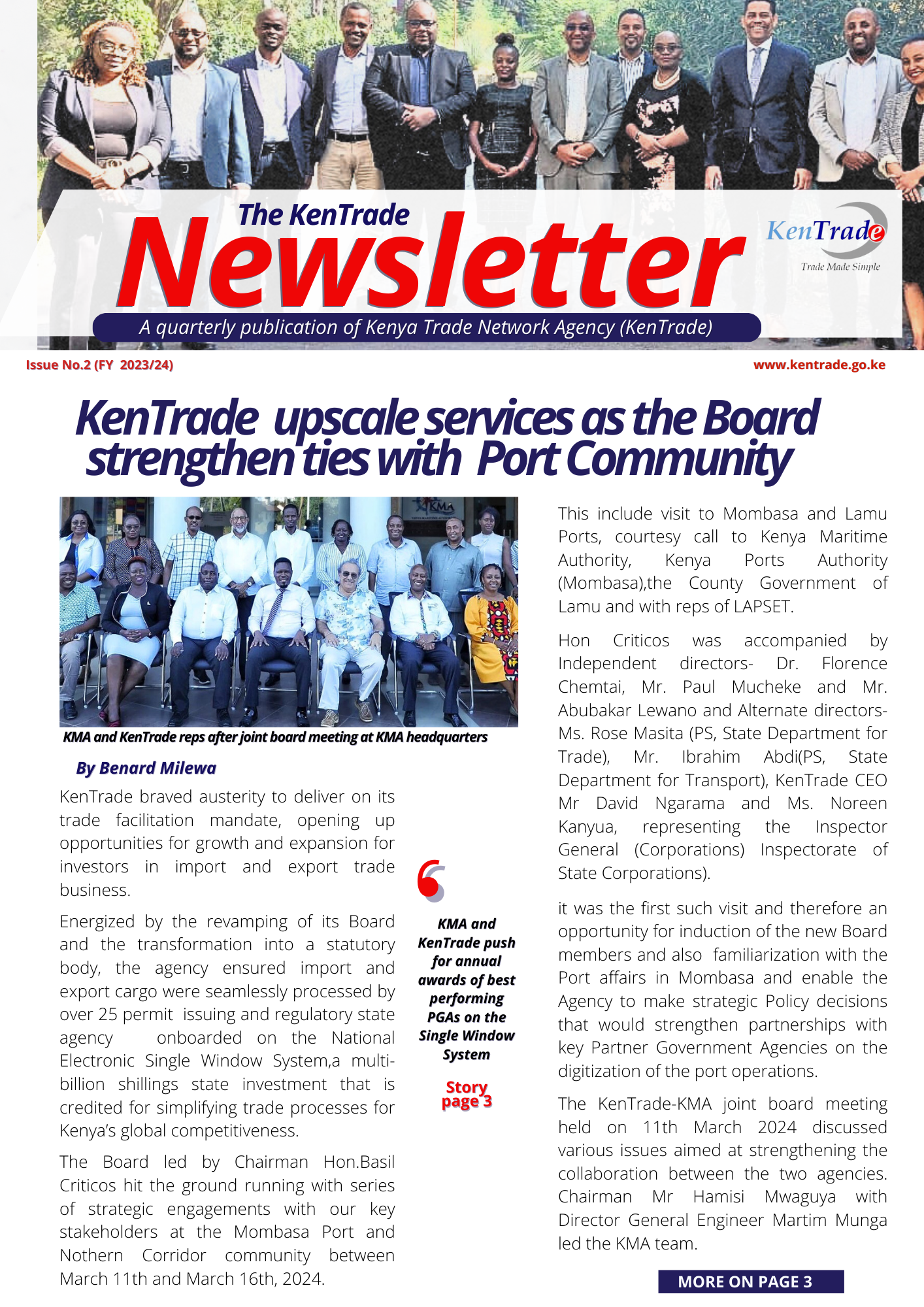 Newsletter Cover Page - FY 2023/24 Q2 ISSUE NO. 2