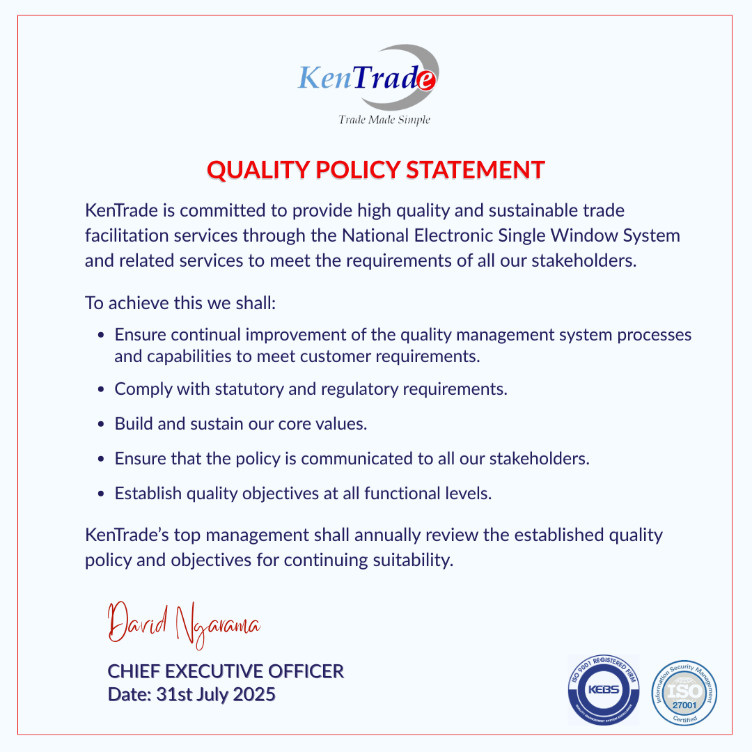 Quality Policy Statement Update Quality Policy Statement